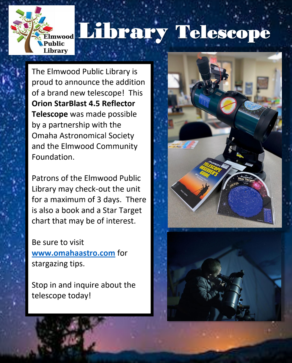 Elmwood Library Telescope 082023