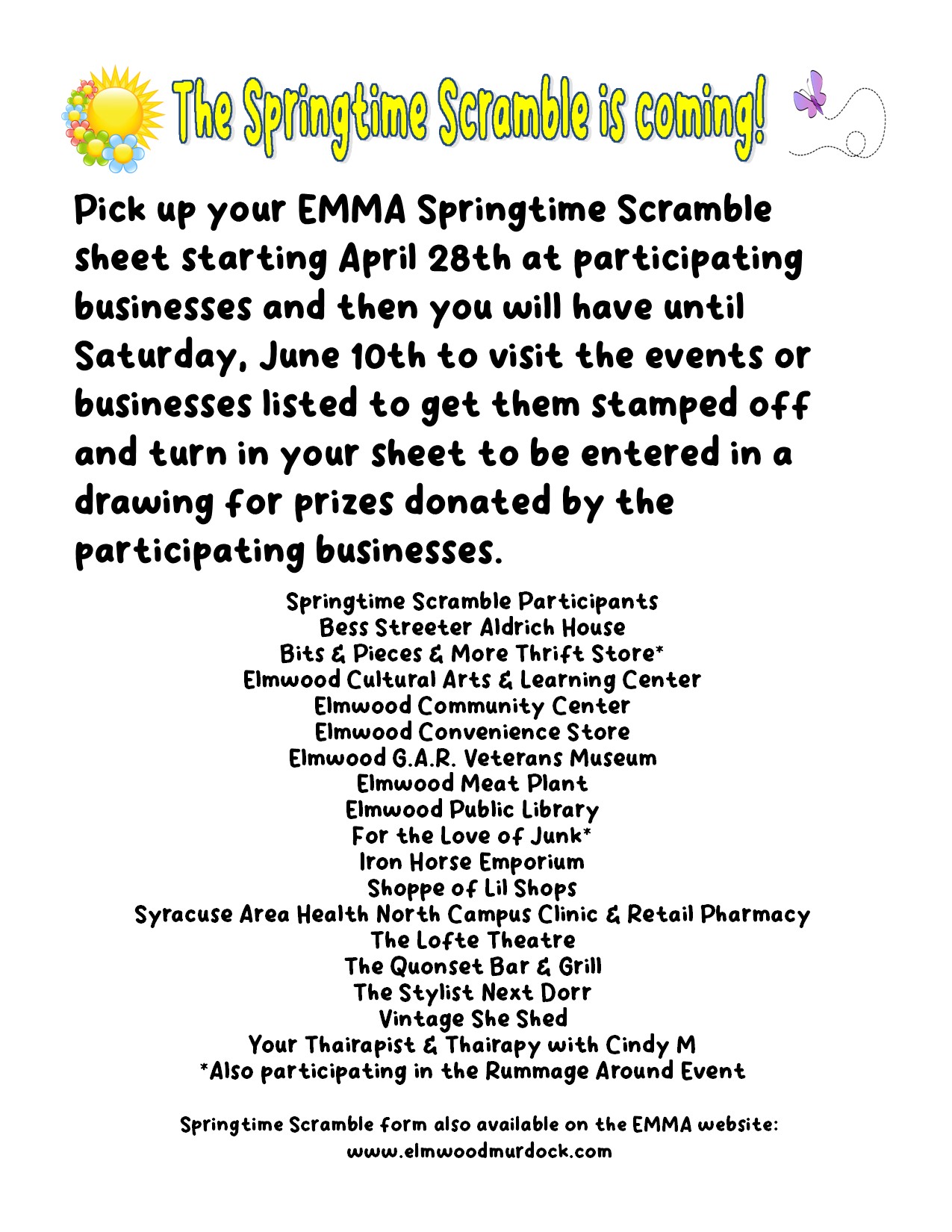 1st Springtime Scramble Flyer