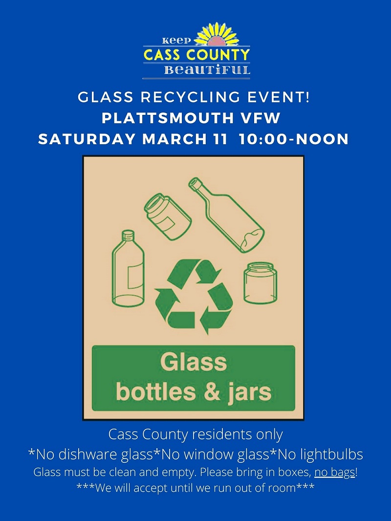 Plattsmouth glass recycling flyer