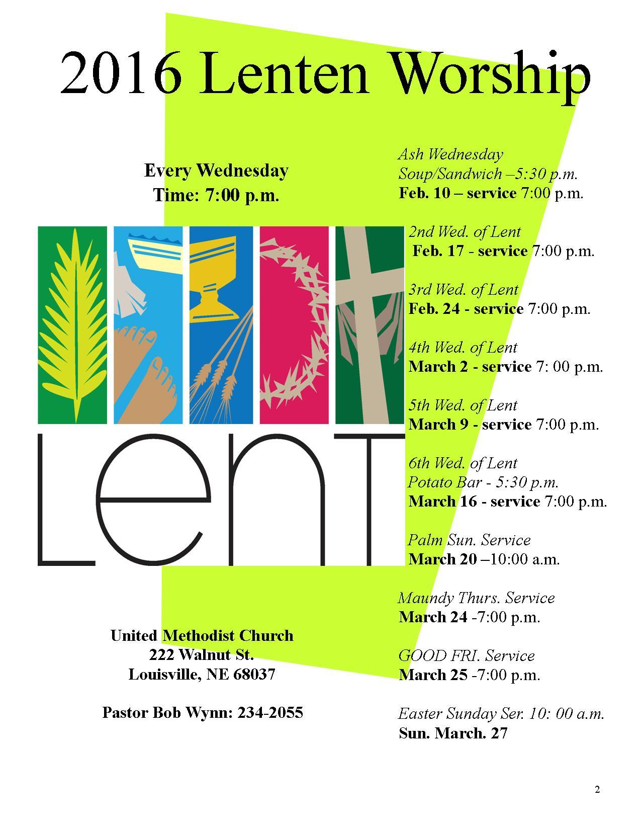 Lenten Flyer til March 28th