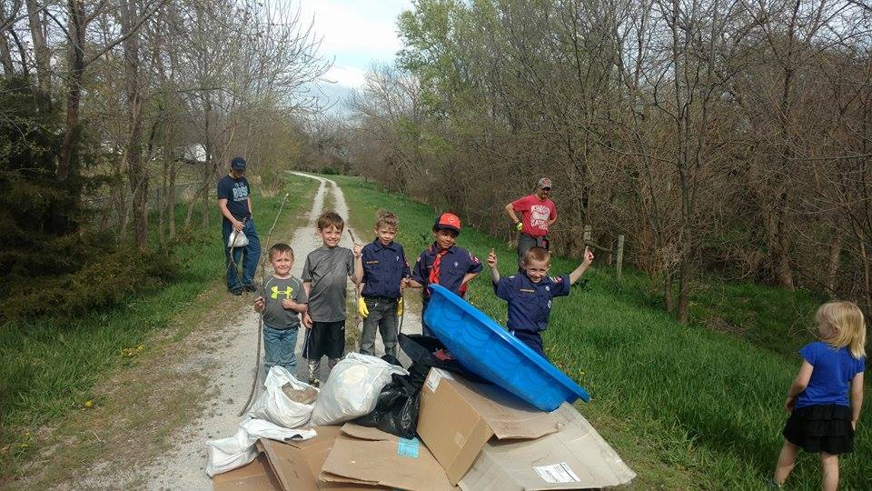 Cub Scout clean up