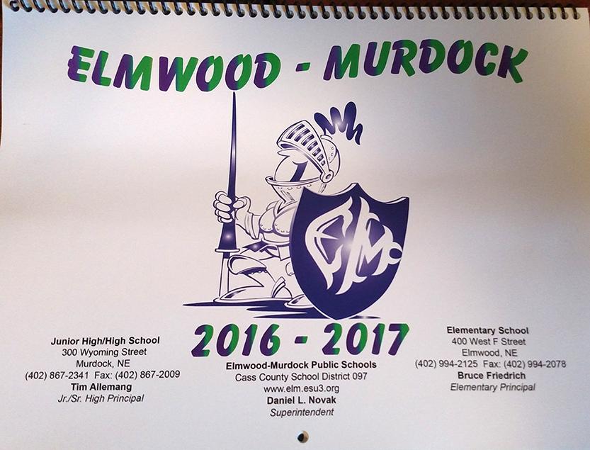2016 2017 ElmwoodMurdockcalendar