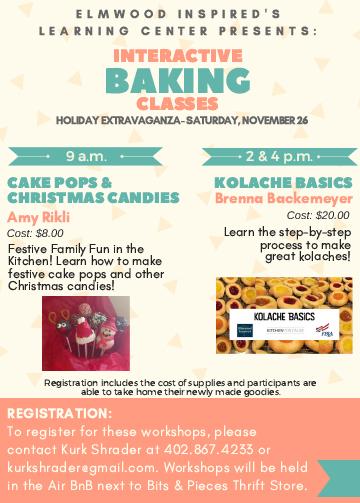 baking classes flyer