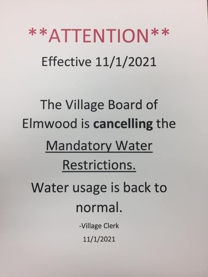 Elmwood water rationing 110321