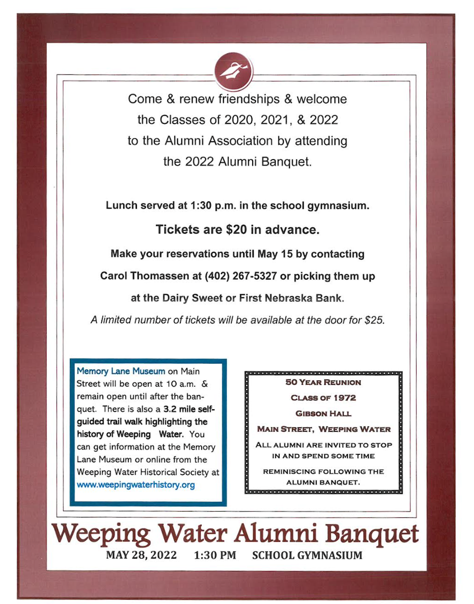 Weeping Water alumni 2022