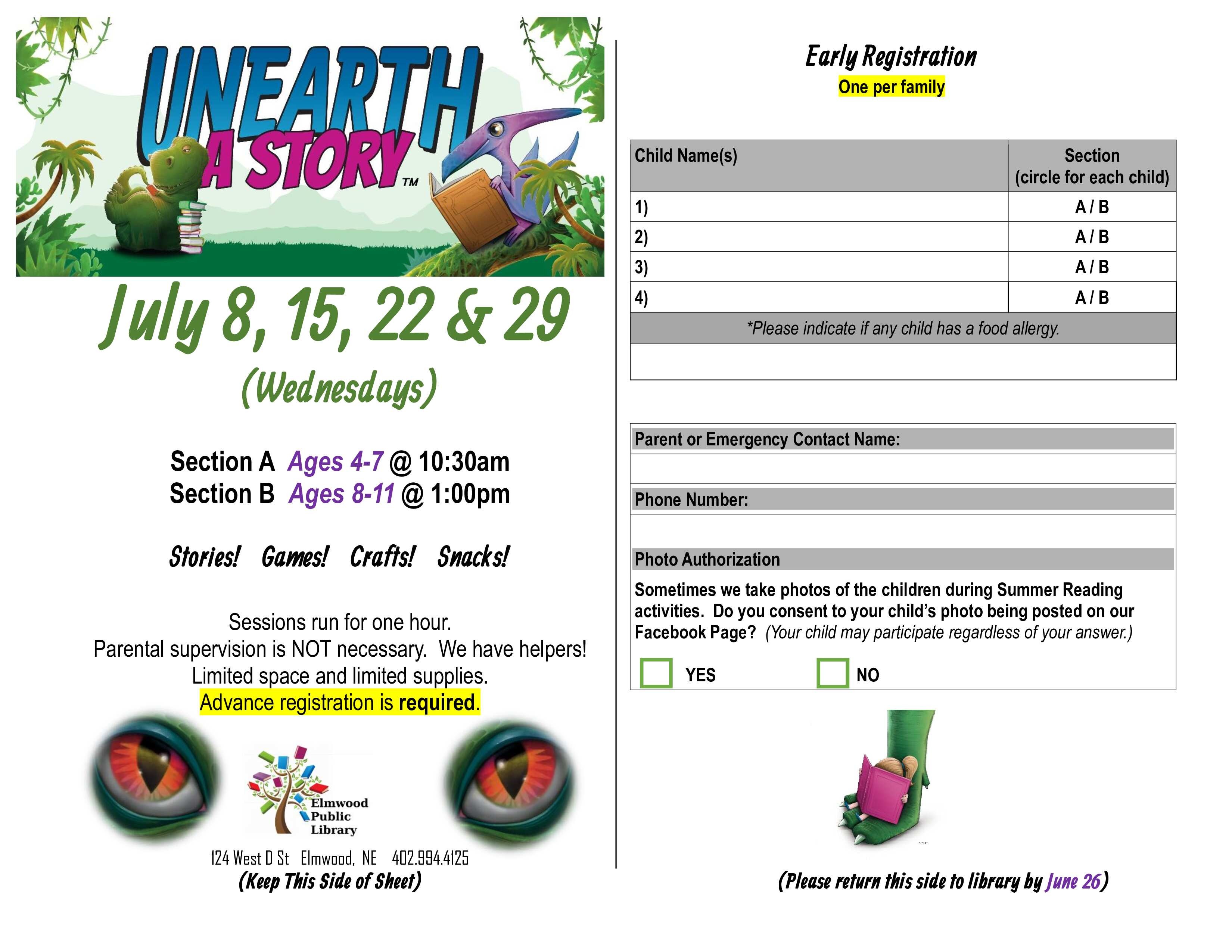 Early Reg Sheet 2026