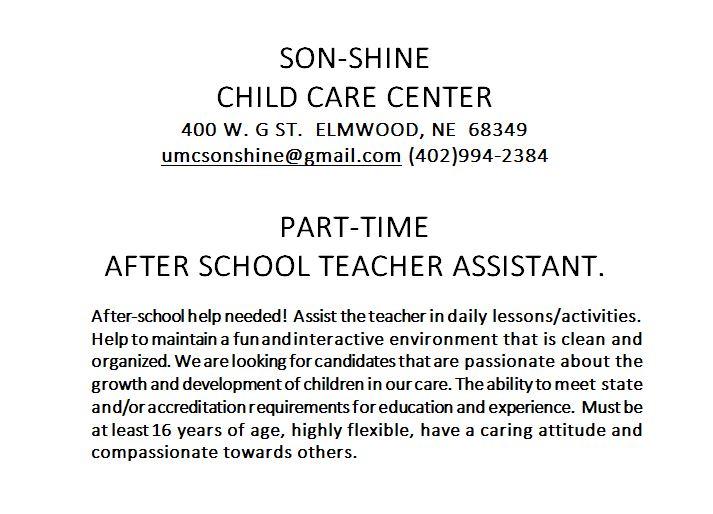 Sonshine job