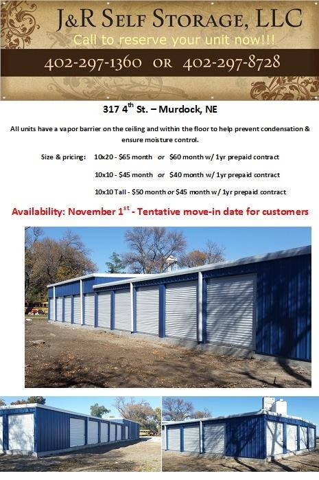 JR Self Storage Flyer 2