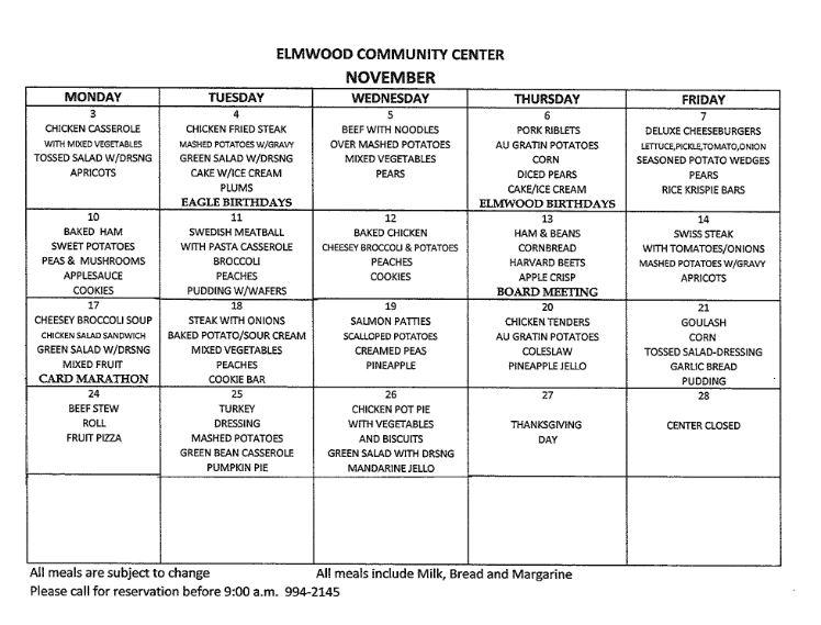 ECC menu