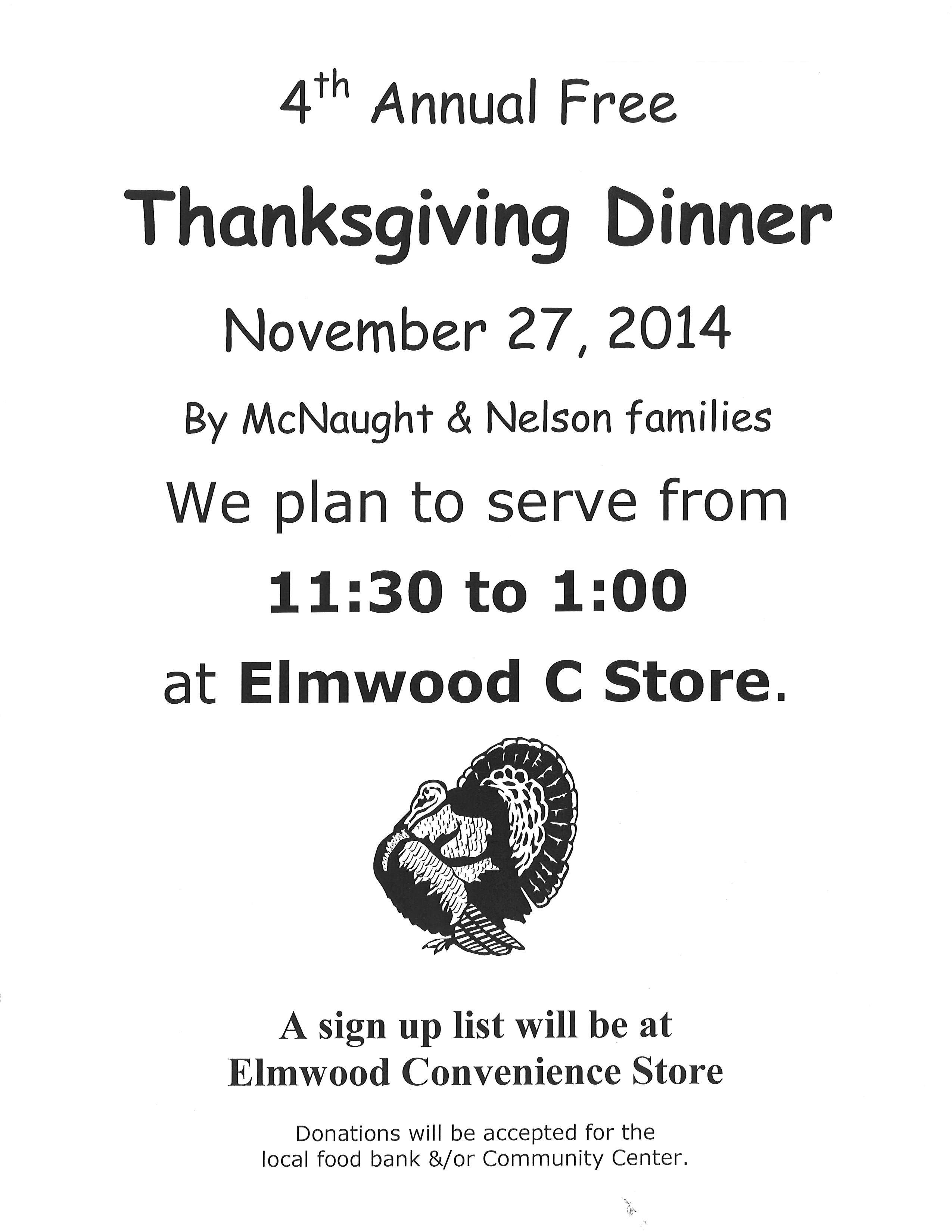 Thanksgiving at Elmwood C Store