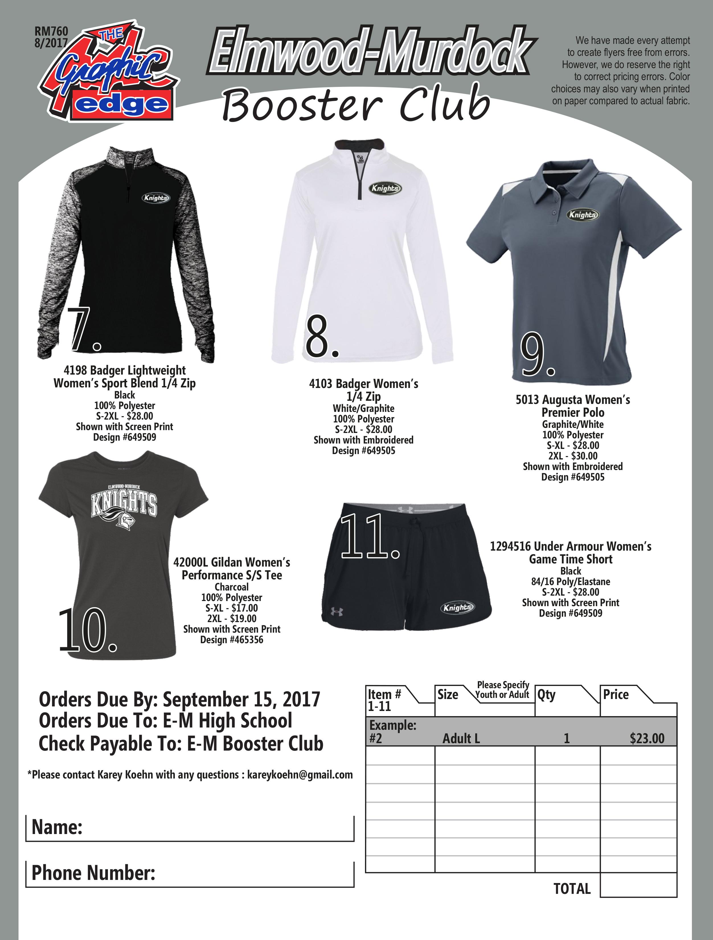 2017 Booster Club Clothing Order Final Back