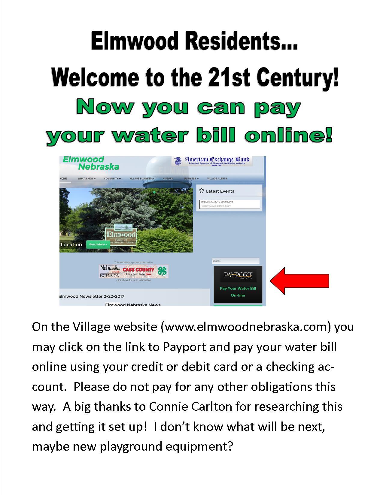 Online Water Bill