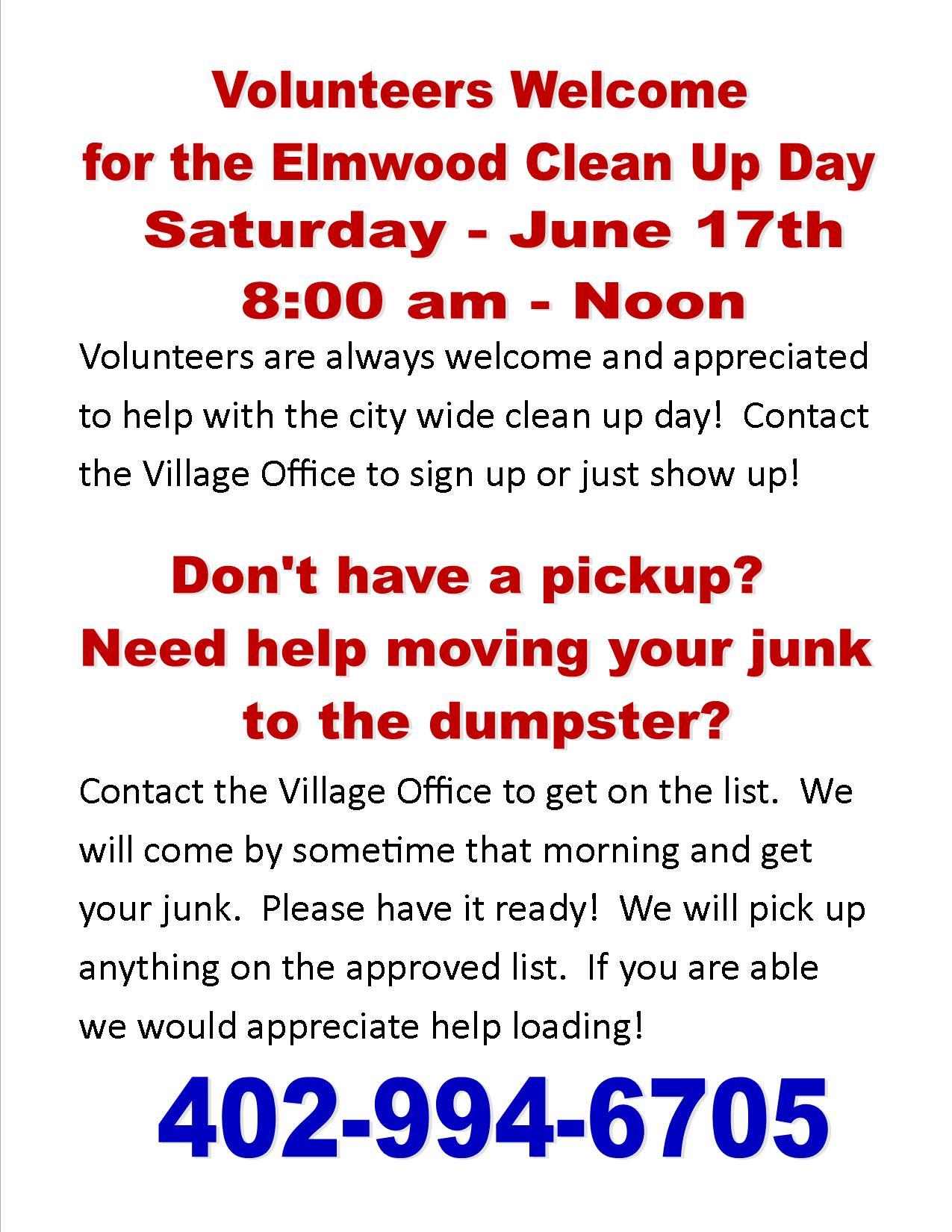 Clean up day volunteers