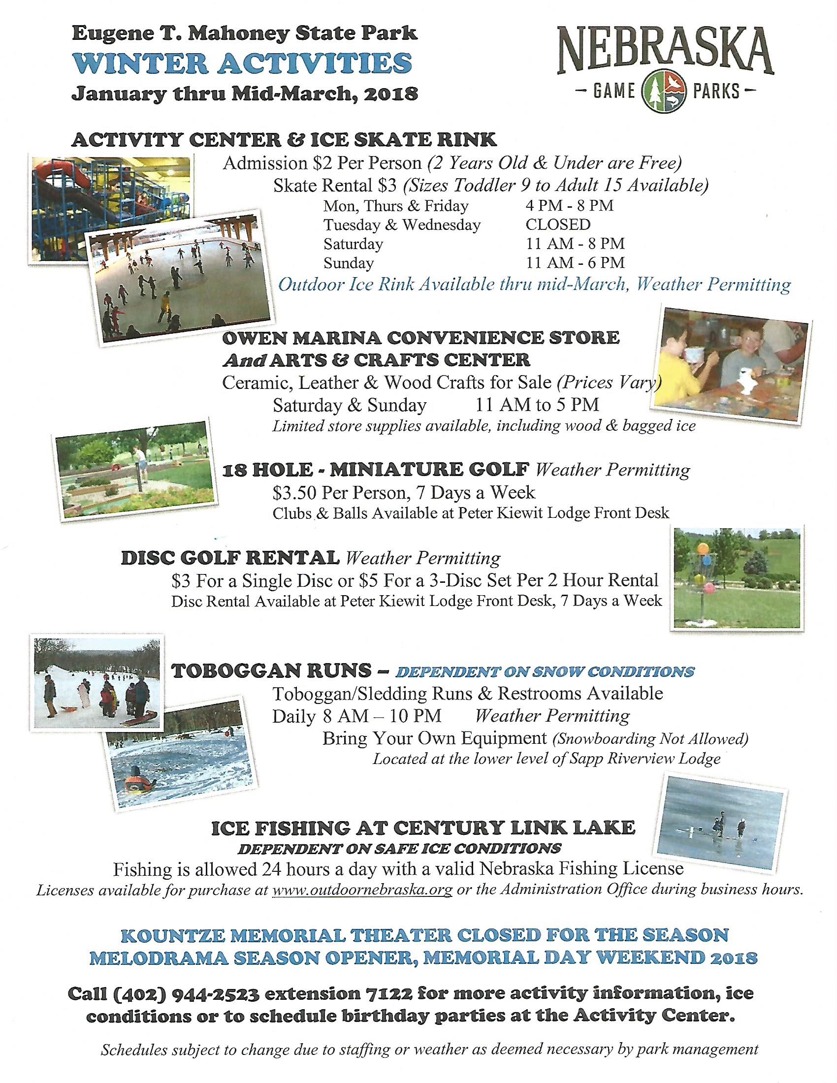 Mahoney Winter Activities