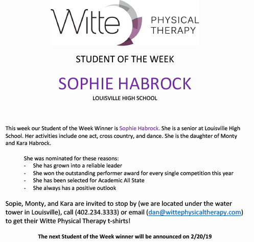 Student of the Week Selection 25