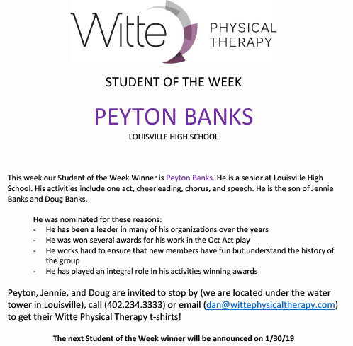Student of the Week Selection 23
