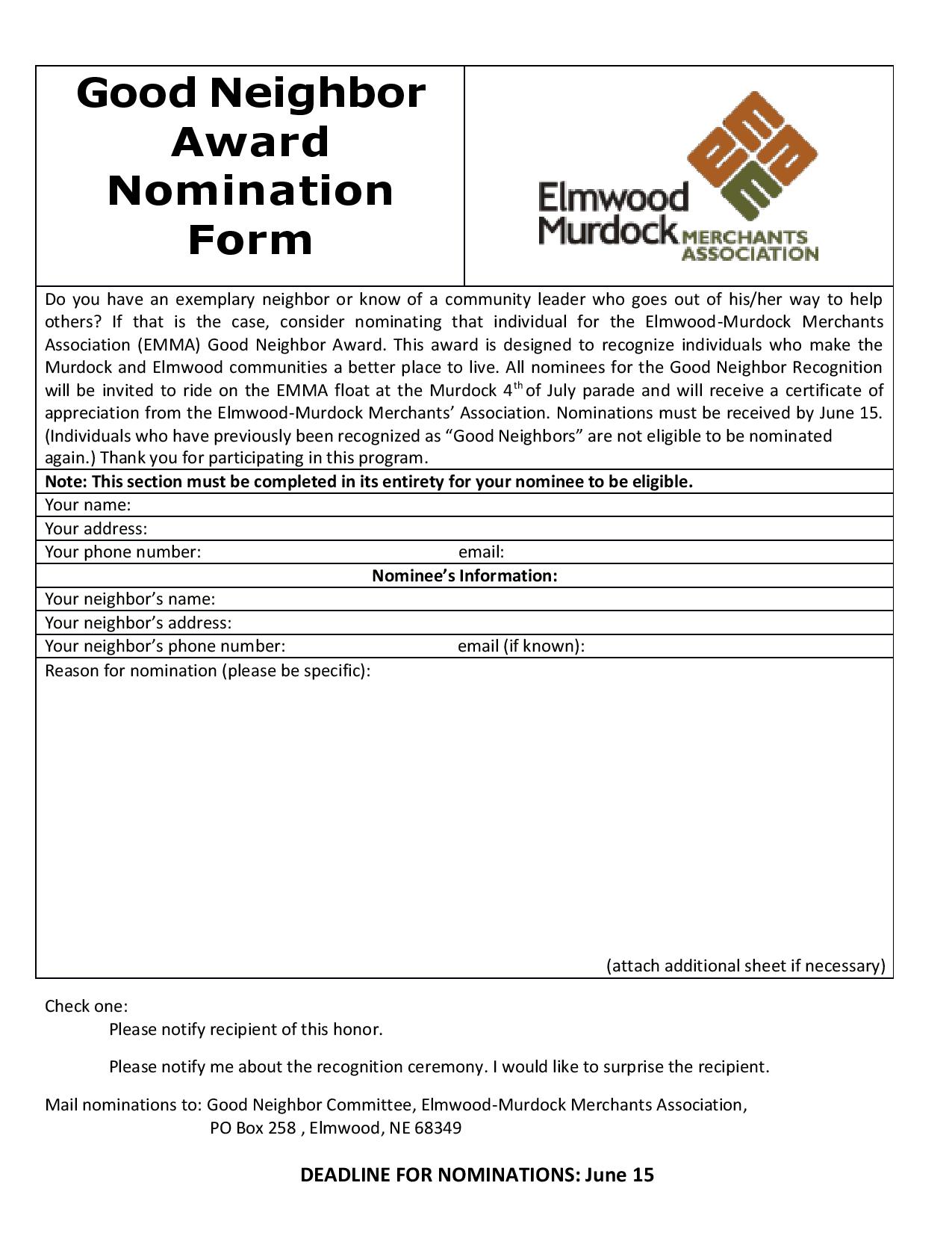 Good Neighbor Award Nomination Form 2019 page 001