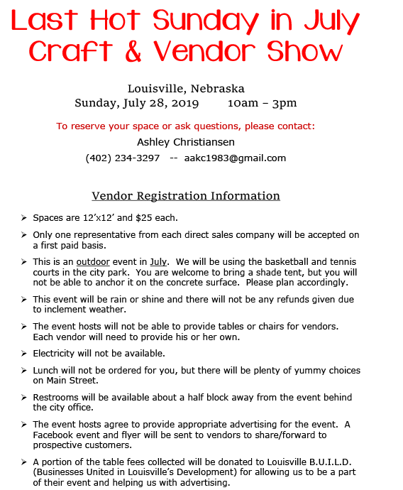 Vendor Flyer Last Hot Sunday