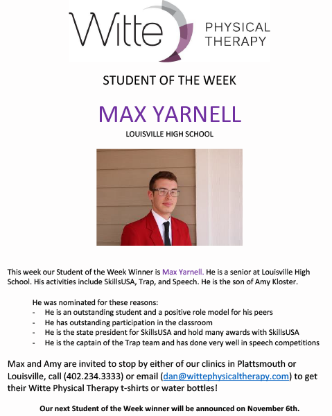 Student of the Week Selection 10302019