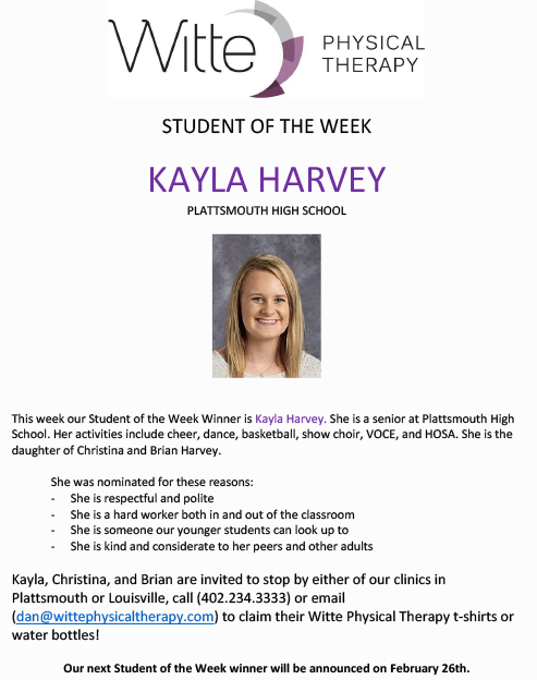 Student of the Week Selection 5