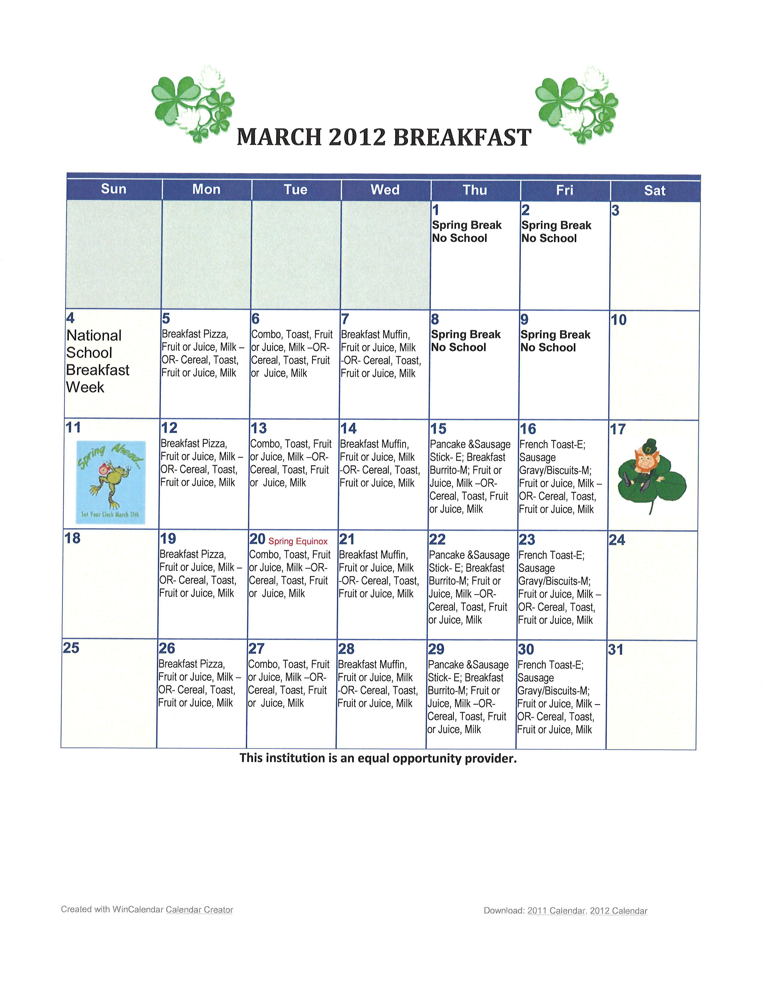 School Breakfast_March