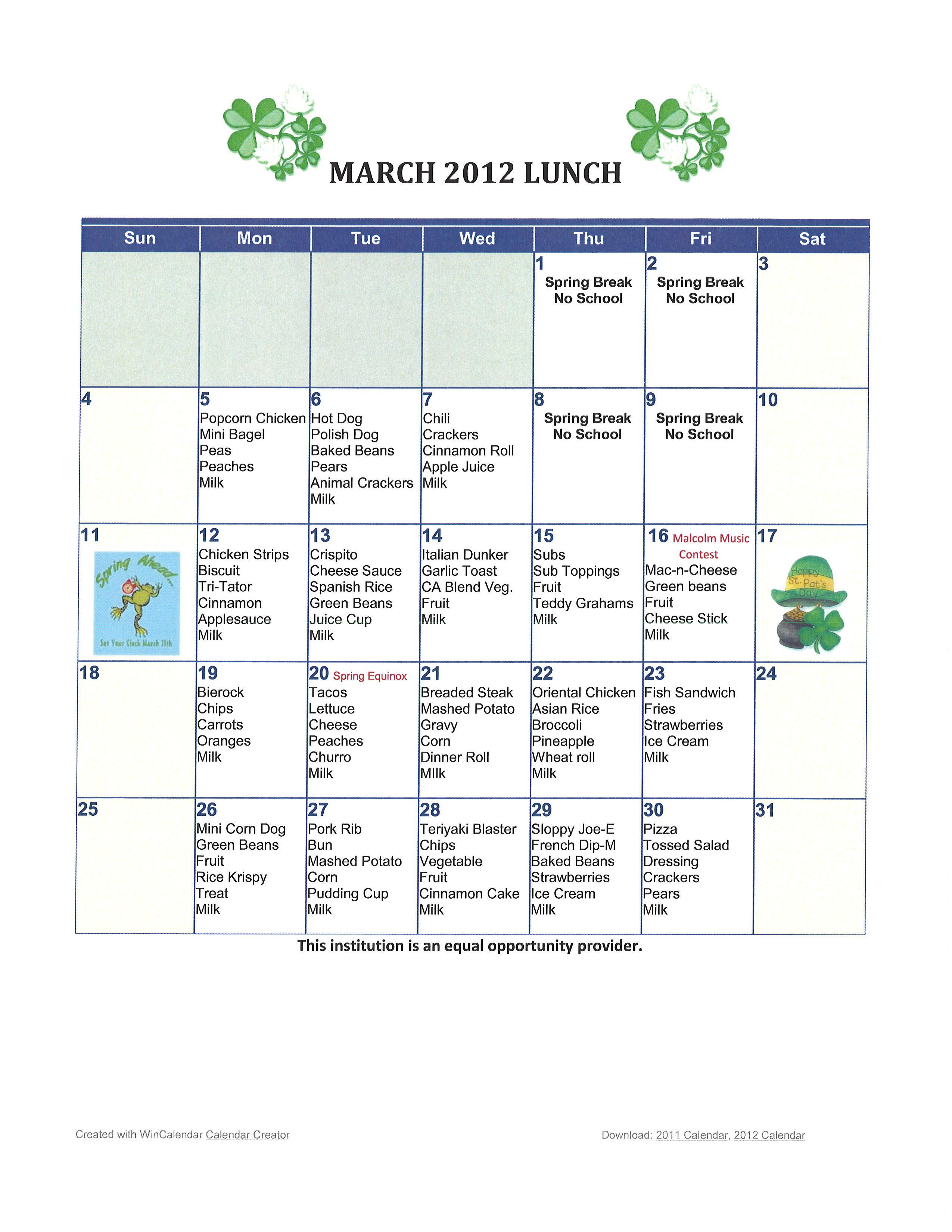 School lunch_March