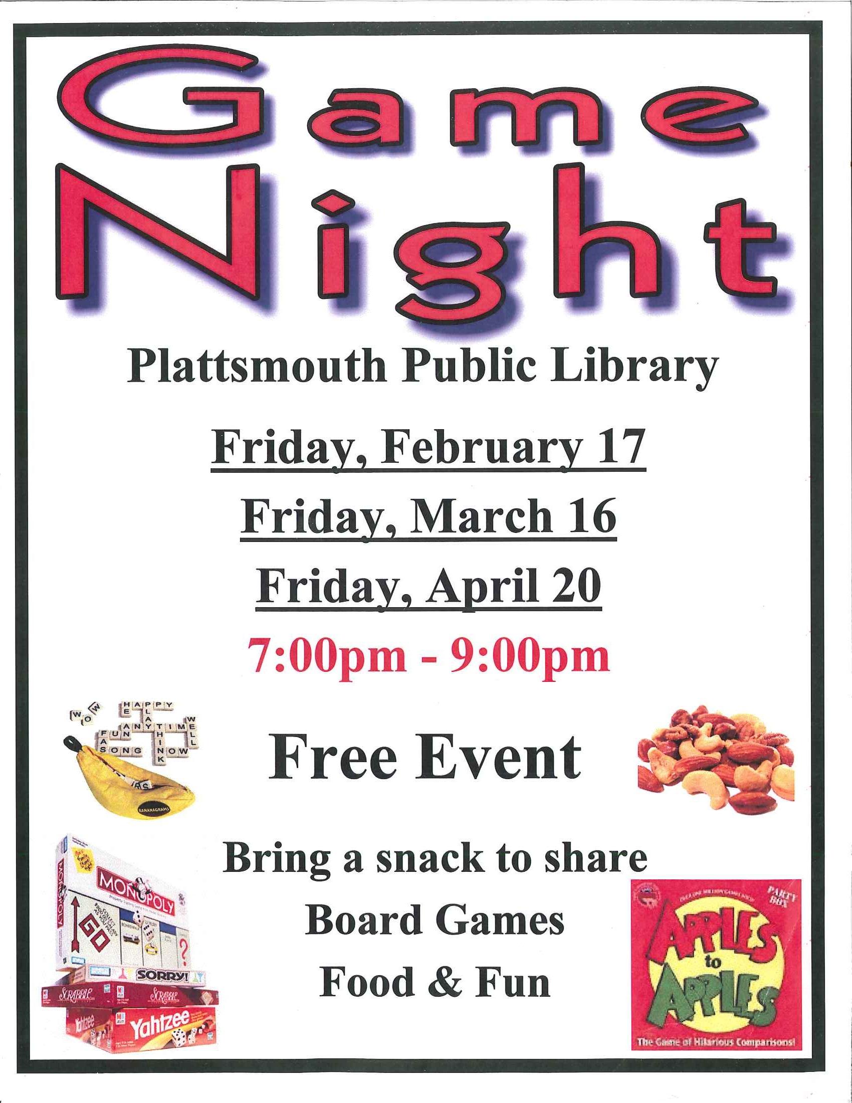 Plattsmouth Library_Game_night