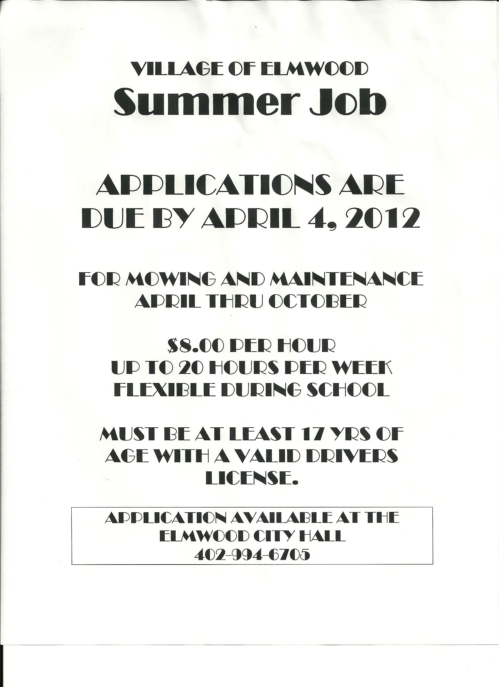 Summer job