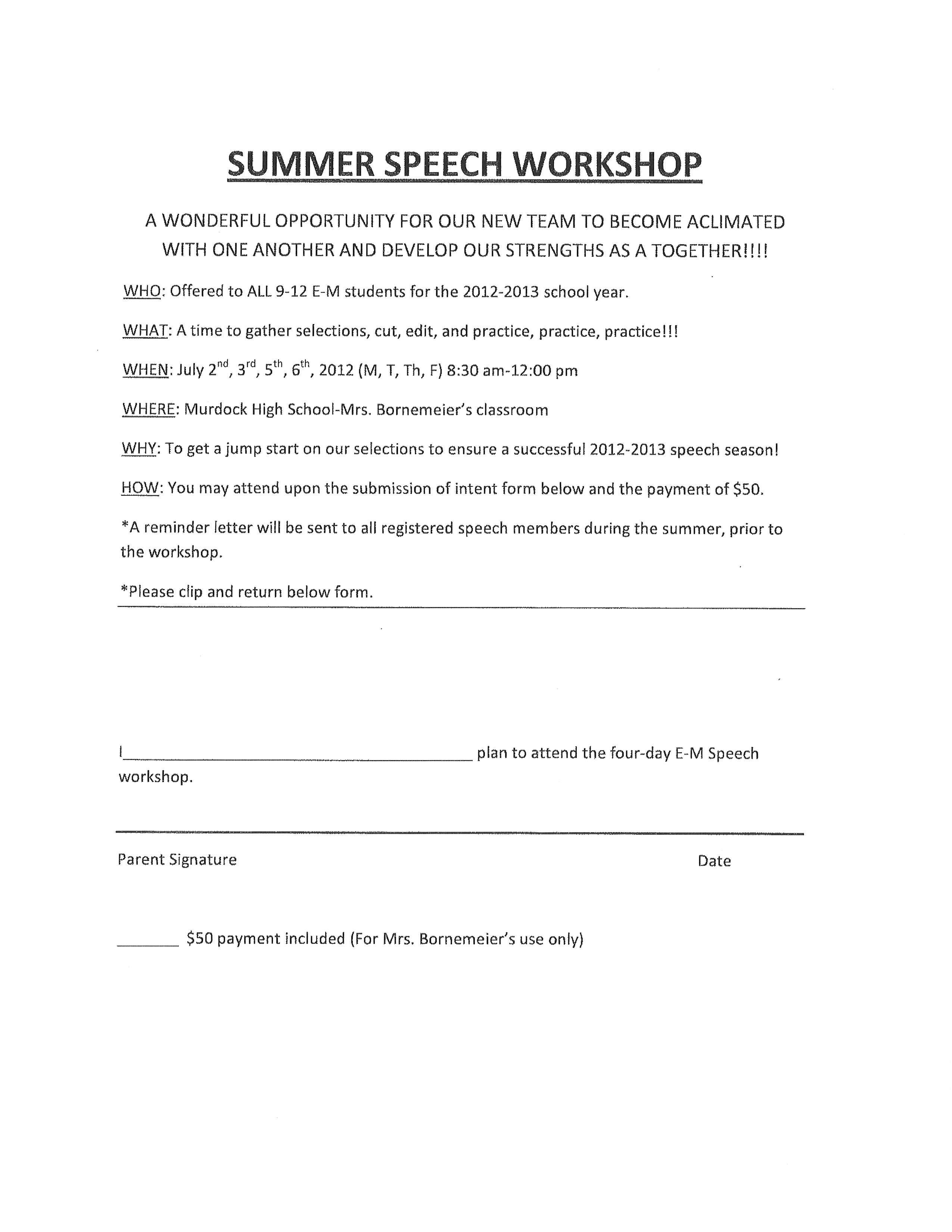 Speech camp