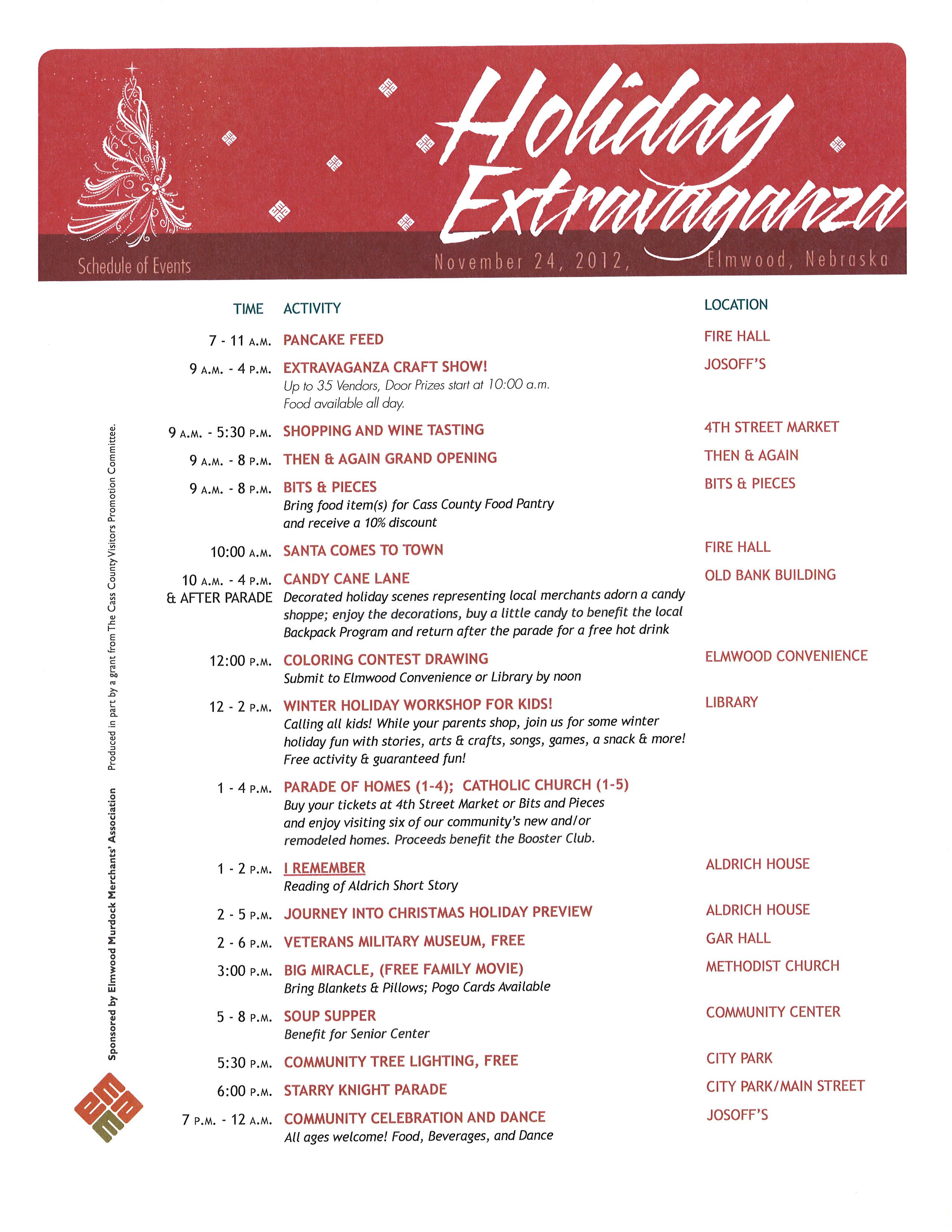 Elmwood Extravaganza_schedule