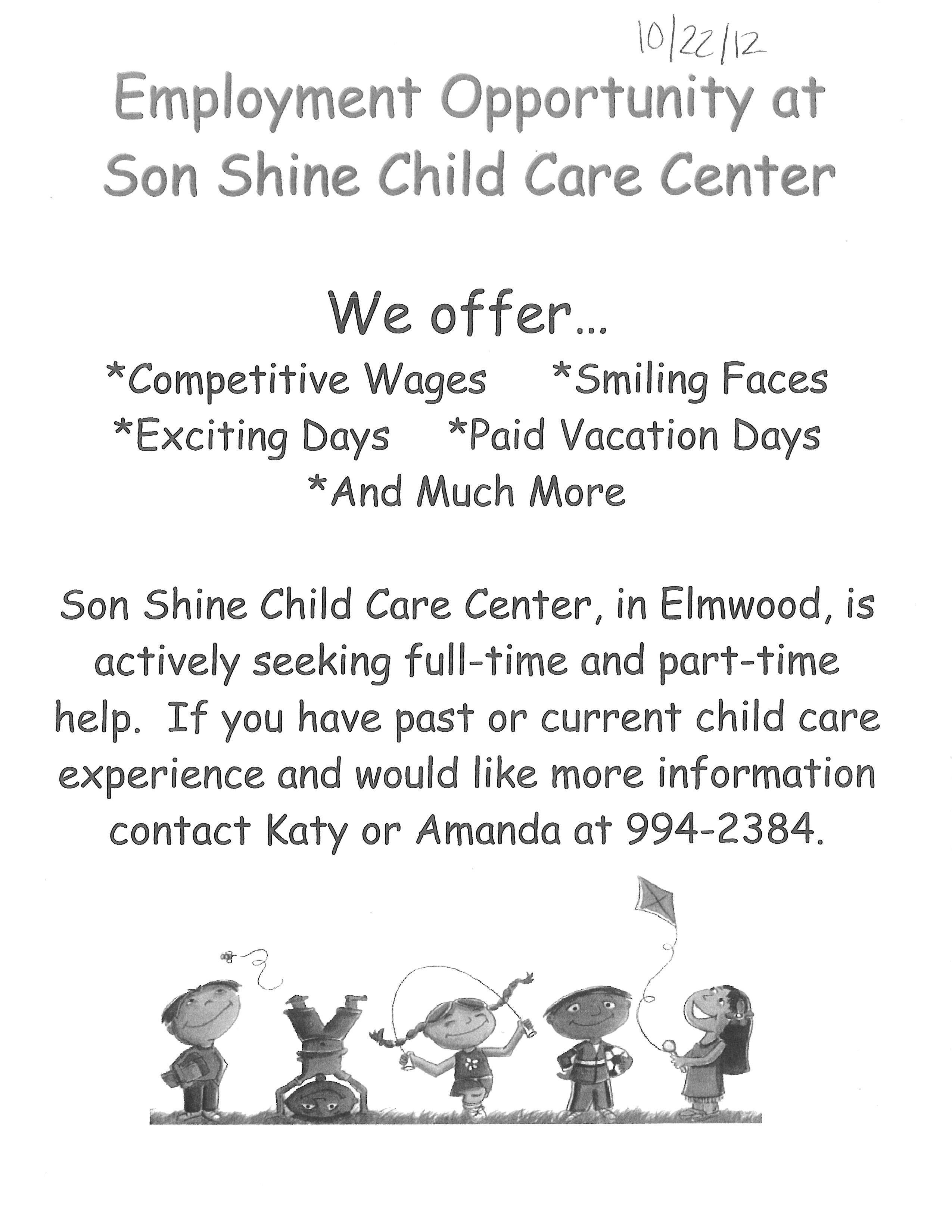 Sonshine employment